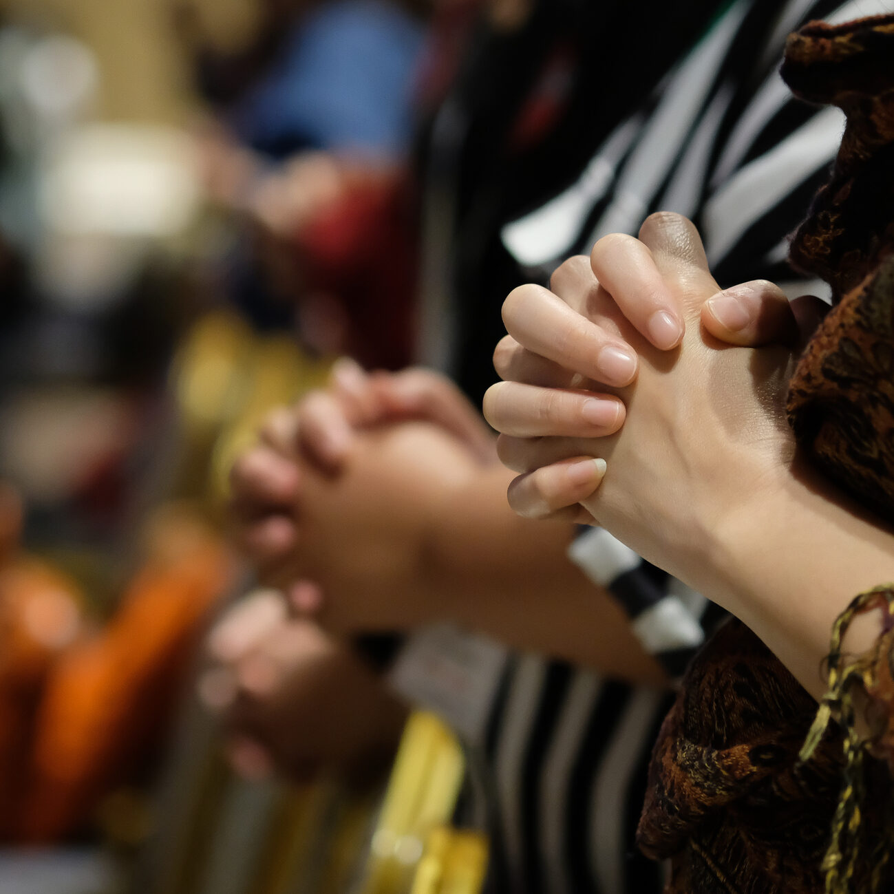People praying together at Church.